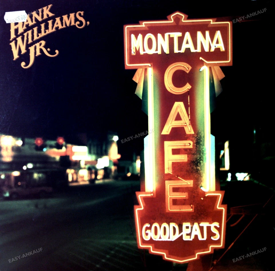 Hank Williams, Jr. - Montana Cafe LP 1986 (VG/VG) . - Image 1 of 1