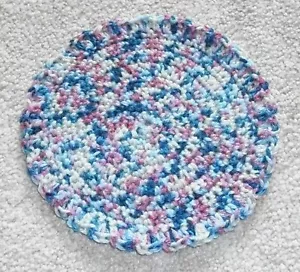 Nuovo Uniq fatto a mano 7,5" rotondo uncinetto centrino candela centrotavola rosa blu marrone - Foto 1 di 1