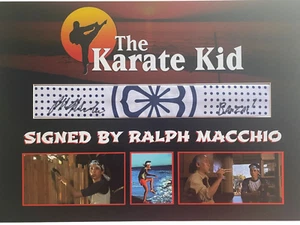 The Karate Kid Ralph Macchio Signed Mounted Framed Headband Display. Beckett COA - Picture 1 of 2