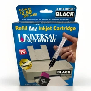 ONTEL Universal Inkjet Printer Cartridge Black Refill Kit - New Sealed Box - Picture 1 of 5