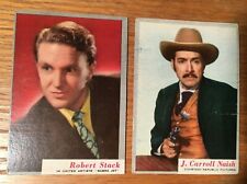Who-Zat-Star (2) Trading Card LOT - ROBERT STACK #75 & #80 J. Carrol NAISH