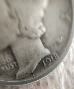 1918D MERKUR GROSCHEN 90% Silber mit Stempelriss - Bild 1 von 3