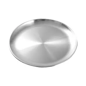 Stainless Steel Dinner Plate Dessert Appetizer Plate Round Fruits Serving Tray - Picture 1 of 13