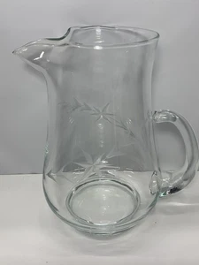 Vintage Princess House Heritage mundgeblasen geätzter Kristall Trinkkrug 10" - Bild 1 von 6