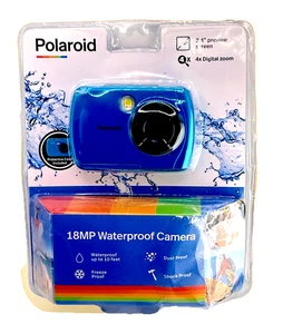 Polaroid 18MP Waterproof Camera Teal 4x Digital Zoom-2.4" screen- IE048 -Sealed - Picture 1 of 4