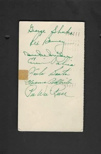 Brooklyn Dodgers Late 1940 Hand Signed Ink Government PC-Snider, Reese + 5-JSA - Picture 1 of 4