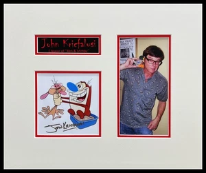 "Ren & Stimpy" Schöpfer John Kricfalusi Signatur Museum gerahmt ausstellungsfertig - Bild 1 von 3