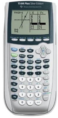 Texas Instruments TI-84 Plus Silver Viewscreen Calculator Handheld Graphing - Image 1 of 3