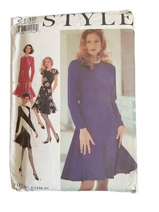 2139  STYLE Brand Dress Round Neck Knee Length Fit Flare UC Size 6 8 10 12 14 16 - Picture 1 of 1