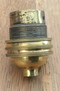Antique Brass WAS Benson Lamp Bulb Holder Bayonet FITTING ONLY - Picture 1 of 10