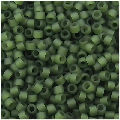 DB2404 Cuentas Semilla Miyuki Delica Tamaño 11/0 Mate Verde Oliva Oscuro Tubo 7GM Foto 1 de 4