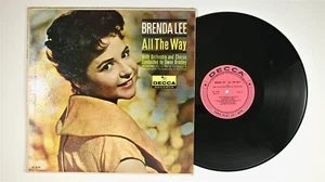 Brenda Lee All The Way DECCA DL 4176 MONO PINK LABEL PROMO POP ROCKABILLY 1961 - Picture 1 of 2