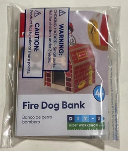 Banco de monedas sellado Lowe’s Fire Dog hágalo usted mismo kit de taller para niños parche octubre 2024 - Imagen 1 de 3