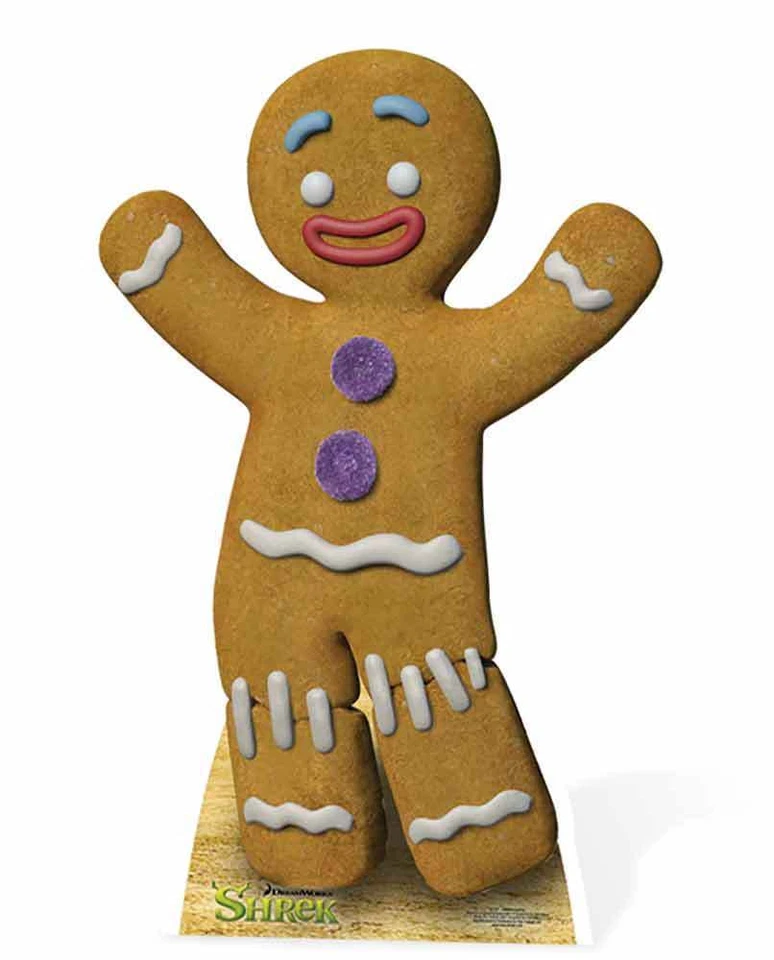Gingy the gingerbread man from shrek lifesize cardboard cutout dreamworks Xmas