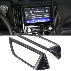2x Carbon Fiber Front Middle Air Vent Cover Trim For Subaru Forester 2019-2022 - Picture 1 of 9