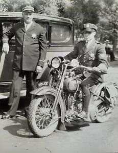 1920's Police Officers Harley Davidson Vintage Photograph Reprint 11x14 
