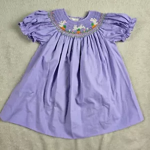 Rosalina Baby Collection Kleid 18M Flieder Häschen Stickerei Rüschenärmel Hase - Bild 1 von 12