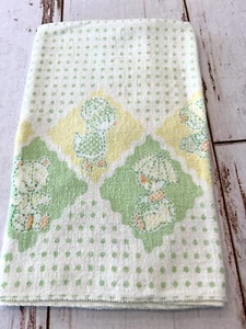 Coperta ricevimento cura bambino vintage cofani ombrelli anatre verdi pois - Foto 1 di 10
