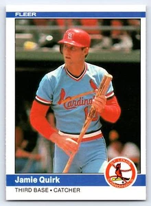 1984 Fleer #332 Jamie Quirk St. Louis Cardinals Vintage Baseball Card - Picture 1 of 2