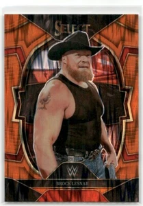 2023 Select WWE Orange PRIZM Brock Lesnar #8 - Picture 1 of 2