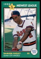 1990 Grand Slam Midwest League Damion Easley Quad City Angels #31