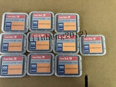 10PCS   Sandisk CF 64MB 100 Picture Compact Flash   Shoot and Store - Image 1 of 2