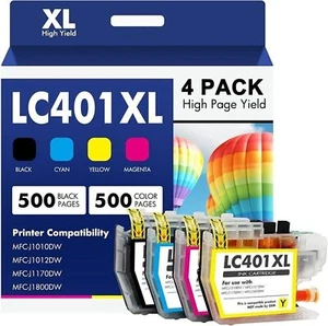 LC401 LC401XL MFC-J1010DW Cartucce di inchiostro per stampante Brother - Foto 1 di 9