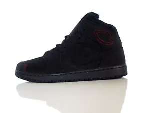 NIKE AIR JORDAN 1 MID SE CRAFT -Dark Smoke Red-Mid Top Sneaker schwarz/rot Gr.41 - Bild 1 von 4