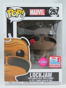 Marvel Funko Pop - Lockjaw (Flocked) - Inhumans - NYCC Exclusive - No. 257 - Picture 1 of 14