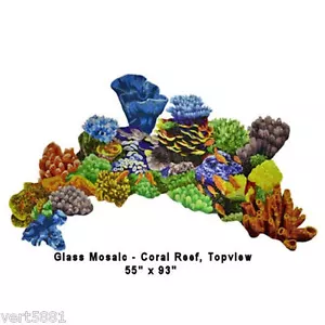 Ocean Coral Reef Glass Tile Swimming Pool Mosaic Bar Top Wall Art Bath Deck - Picture 1 of 1