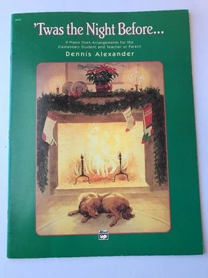 Twas The Night Before Christmas Piano Duet Book Songbook Sheetmusic Elementary - Image 1 of 4