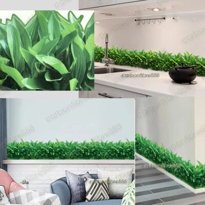 ECO Nature Grass Wall Decal Stickers Art Decor Green Plant Leaves Home Mural DIY - Image 1 of 4