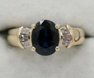 14K Gold ~ RIESIGER 2,70 Ct VS SAPHIR & VVS/G DIAMANT Designer Ring ~ War 3.400 $ - Bild 1 von 4