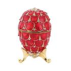 Enameled Easter Egg Style Decorative Hinged Jewelry Trinket Box Unique Gift for