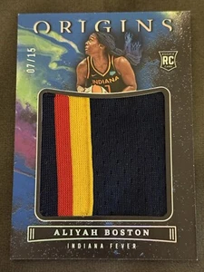 2023 Panini Origins WNBA Aliyah Boston Rookie Blue 7/15 Jumbo ๐ฝ Jersey Match ๐ฅ - Picture 1 of 2