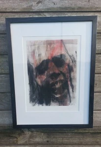 Guy Denning Untitled (Black Eyed Screaming Head) 2008 Signed Ltd Ed COA - Picture 1 of 4