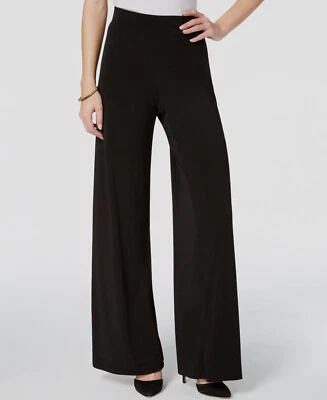 Ny Collection Women's Black Wide Leg Pull-On Palazzo Pants Petite Size PXS - Image 1 of 2