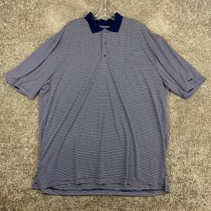 Grand Slam Performance Golf Polo Shirt Men's XXLT Short Sleeve Blue Striped