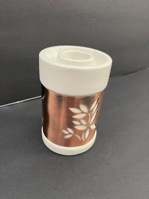 Подсвечник/масляный подогреватель The Body Shop декоративный металлический цветочный поверх керамики 5 дюймов - Изображение 1 из 4