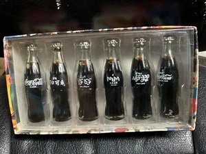 Vintage 1999 Coca Cola International Miniature Contour Bottle 6 Piece Set - Picture 1 of 7