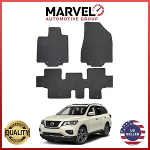 All Weather Black Floor Mats Set for Nissan Pathfinder 2014-2020 - Bild 1 von 5