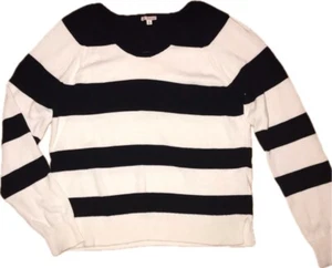 Gap Women’s Sweater, Size M, Navy & White Striped Knit Long Sleeve - Picture 1 of 3