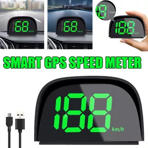 Car Digital GPS Speedo Speed KMH HUD Head Up Display Speedometer Universal KM/H - Picture 1 of 13