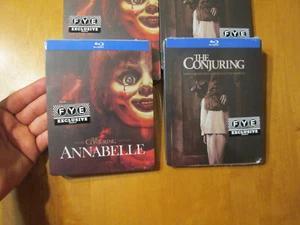 THE CONJURING & ANNABELLE BLU-RAY STEELBOOK EDITION SET LOT 2 FILM HORROR - Picture 1 of 9