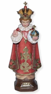 Heiligenfigur Prager Jesuskind Jesulein H 12 cm Holzfigur Statue aus Ahornholz - Bild 1 von 7