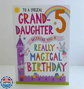 Tarjeta de cumpleaños juvenil Regal Publishing edad 5 nieta - 9 x 6 pulgadas - - Imagen 1 de 3
