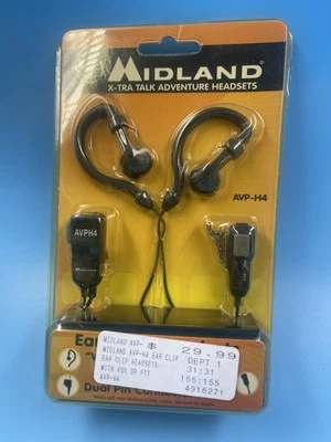 Midland AVP-H4 Black Headset - Brand New - Sealed - Wraparound Earpiece NOS - Image 1 of 3