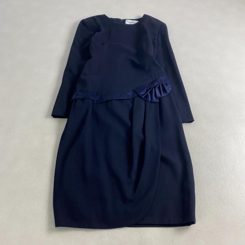 Autentico abito lungo Christian Dior formale lana poliestere dal Giappone