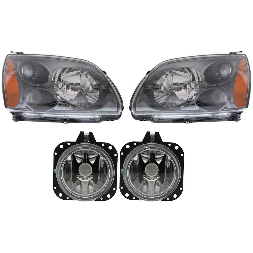 Headlight Kit For 2004-2008 Mitsubishi Galant Left and Right 4Pc - Imagem 1 de 4