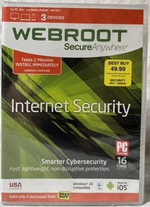 Webroot SecureAnywhere - Seguridad en Internet Windows, Mac, iOS *NUEVO Y SELLADO* - Imagen 1 de 6